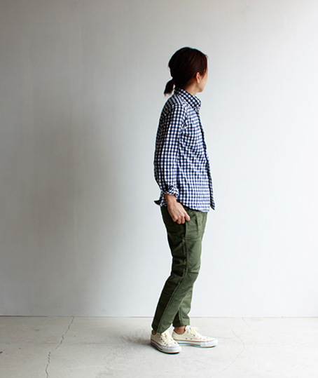 avontade_Fatigue Trousers Cropped Length Back Satin