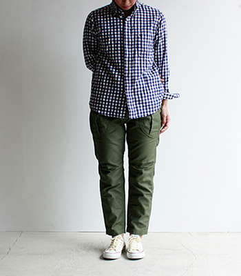 avontade_Fatigue Trousers Cropped Length Back Satin