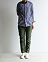avontade_Fatigue Trousers Cropped Length Back Satin