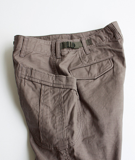 avontade_Fatigue Trousers Cropped Length Back Satin