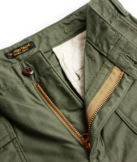avontade_Fatigue Trousers Cropped Length Back Satin