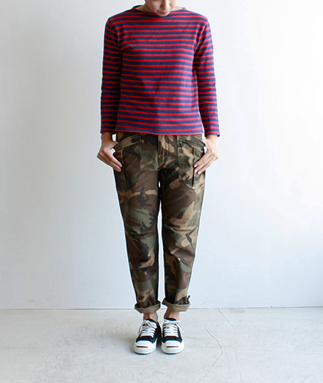 avontade_Fatigue Trousers / Back Satin　Woodland Camo