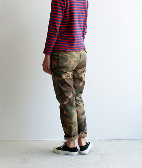 avontade_Fatigue Trousers / Back Satin　Woodland Camo