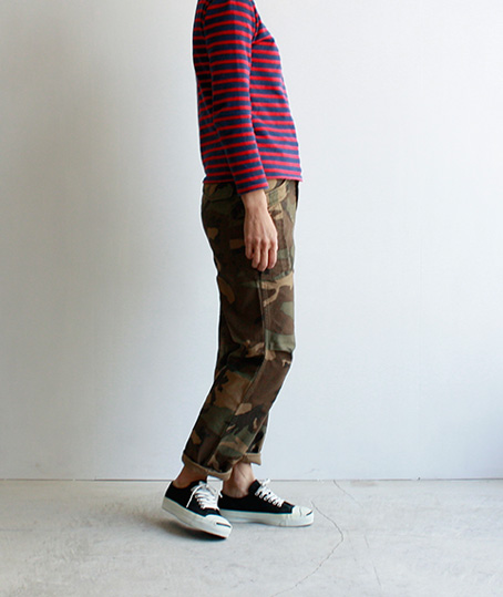 avontade_Fatigue Trousers / Back Satin　Woodland Camo