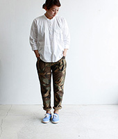 avontade_Fatigue Trousers / Back Satin　Woodland Camo