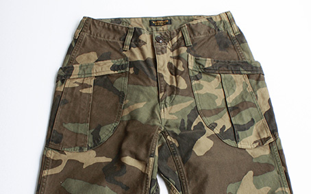 avontade_Fatigue Trousers / Back Satin　Woodland Camo