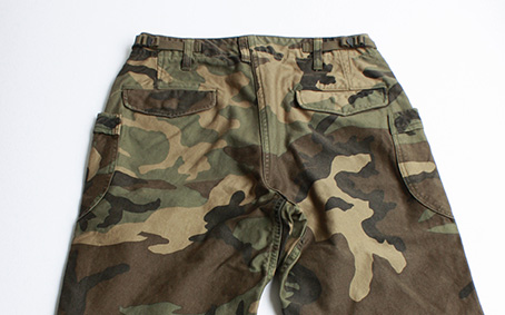 avontade_Fatigue Trousers / Back Satin　Woodland Camo