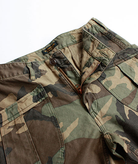 avontade_Fatigue Trousers / Back Satin　Woodland Camo