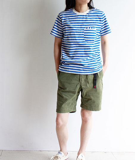 simva W-Pocket Tee / Border